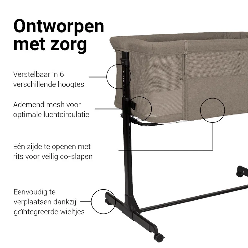 Co-Sleeper Novi Kyra Air+ Hazel Melange by Novi Baby – product photo 2 of 4