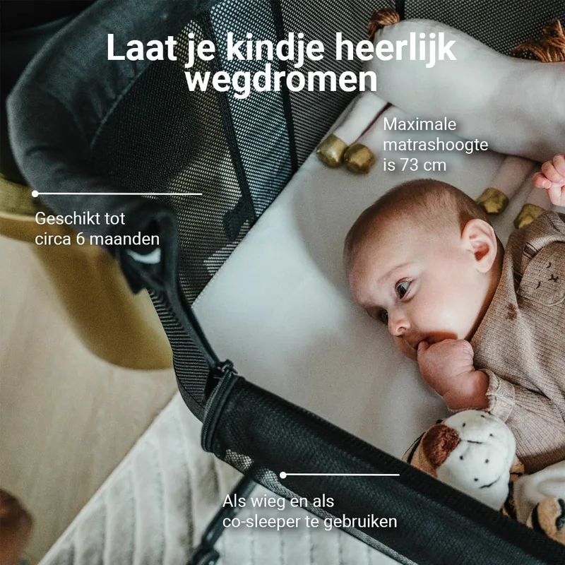 Co-Sleeper Novi Kyra Air+ Hazel Melange by Novi Baby – product photo 4 of 4