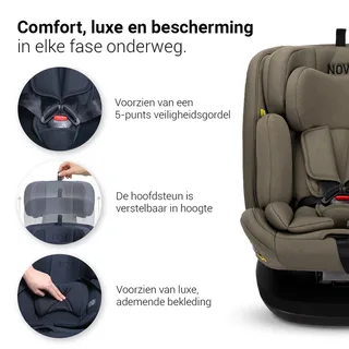 Goliath Premium Autostoel - I-Size - Draaibaar - Dark Chocolat by Novi Baby in Bruin Premium – product photo 2 of 4
