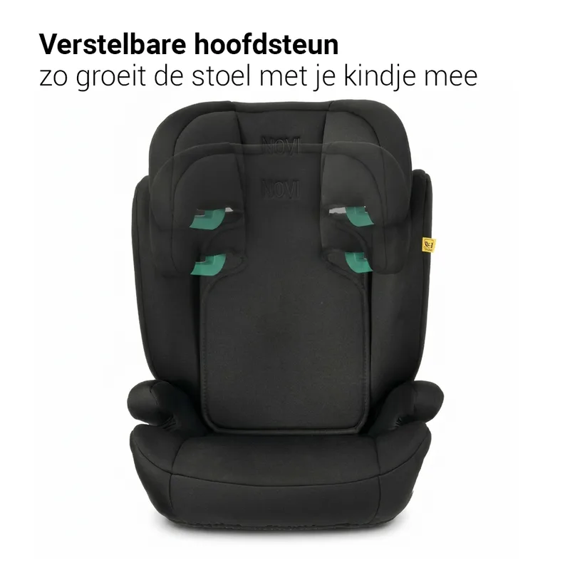 James Go V2 Autostoel - i-Size - Gordel - Geschikt vanaf 100 tot 150 cm von Novi Baby in Schwarz – Produktfoto 2 von 4