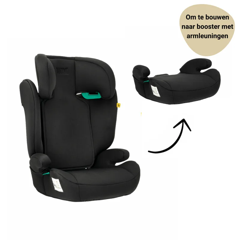 James Go V2 Autostoel - i-Size - Gordel - Geschikt vanaf 100 tot 150 cm von Novi Baby in Schwarz – Produktfoto 3 von 4