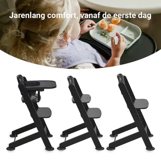Kinderstoel Novi 1-2 Grow Black/Sand Melange van Novi Baby – productfoto 3 van 4