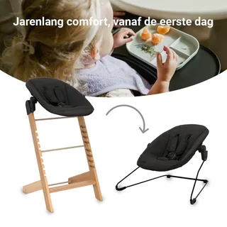 Kinderstoel Novi 1-2 Grow Natural/Black Melange van Novi Baby – productfoto 3 van 4