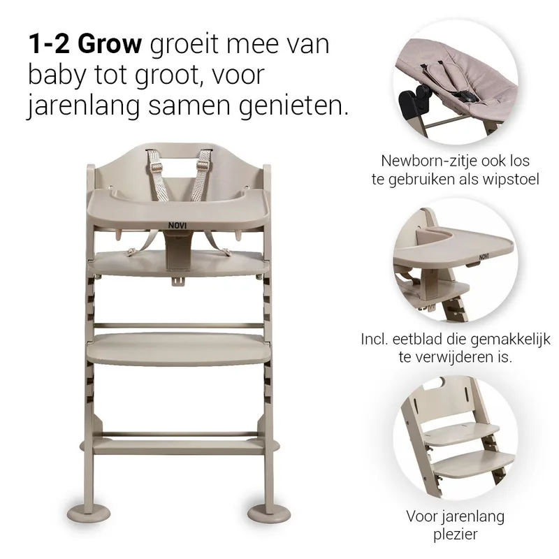 Kinderstoel Novi 1-2 Grow Sand/Sand Melange fra Novi Baby – produktbillede 2 af 4