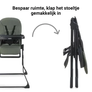 Kinderstoel Novi Mila Green Melange fra Novi Baby – produktbillede 3 af 4