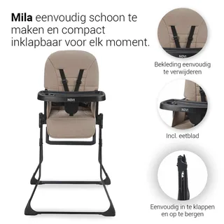 Kinderstoel Novi Mila Sand Melange van Novi Baby – productfoto 2 van 4