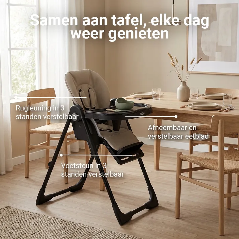 Kinderstoel Novi Moon Taupe van Novi Baby – productfoto 4 van 4