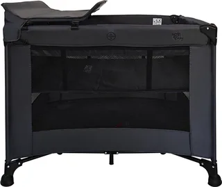 Liv Air+ Dark Campingbed/box - Grijs/Zwart Mesh - Geschikt vanaf de geboorte - Compact inklapbaar campingbed von Novi Baby in Schwarz – Produktfoto 1 von 4