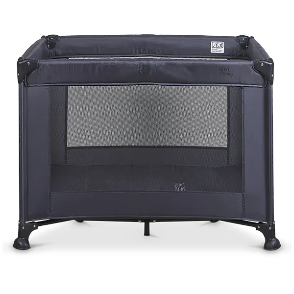 Liv Air+ Dark Campingbed/box - Grijs/Zwart Mesh - Geschikt vanaf de geboorte - Compact inklapbaar campingbed von Novi Baby in Schwarz – Produktfoto 4 von 4