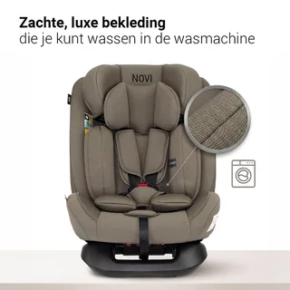 Lucas Premium - Autostoel - I-Size - Dark - Groep 0-1-2-3 by Novi Baby in Taupe – product photo 2 of 4