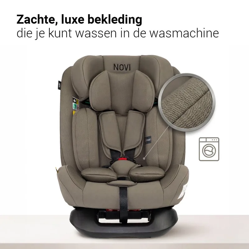 Lucas Premium - Autostoel - I-Size - Dark - Groep 0-1-2-3 by Novi Baby in Taupe – product photo 2 of 4