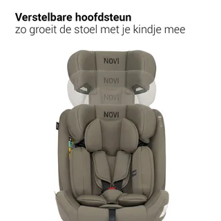 Lucas Premium - Autostoel - I-Size - Dark - Groep 0-1-2-3 by Novi Baby in Taupe – product photo 4 of 4