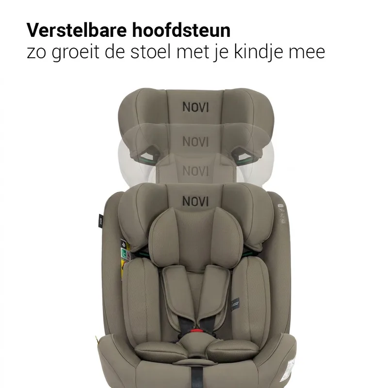 Lucas Premium - Autostoel - I-Size - Dark - Groep 0-1-2-3 by Novi Baby in Taupe – product photo 4 of 4
