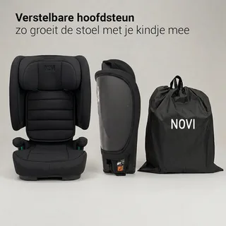 Max I-Size Autostoel - All Black - Inclusief Draagtas by Novi Baby in Black – product photo 2 of 4