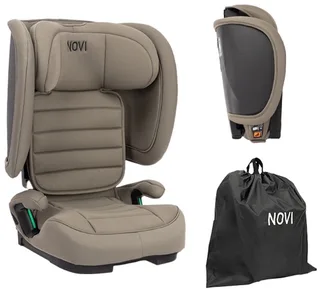 Max I-Size Autostoel - Dark - Inclusief Draagtas von Novi Baby in Taupe – Produktfoto 1 von 4