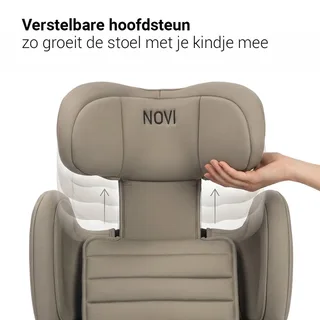 Max I-Size Autostoel - Dark - Inclusief Draagtas von Novi Baby in Taupe – Produktfoto 3 von 4