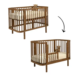 Meegroei Ledikant Novi Kira Incl. Bedzijde 60x120 Walnut de Novi Baby – photo produit 1 sur 4