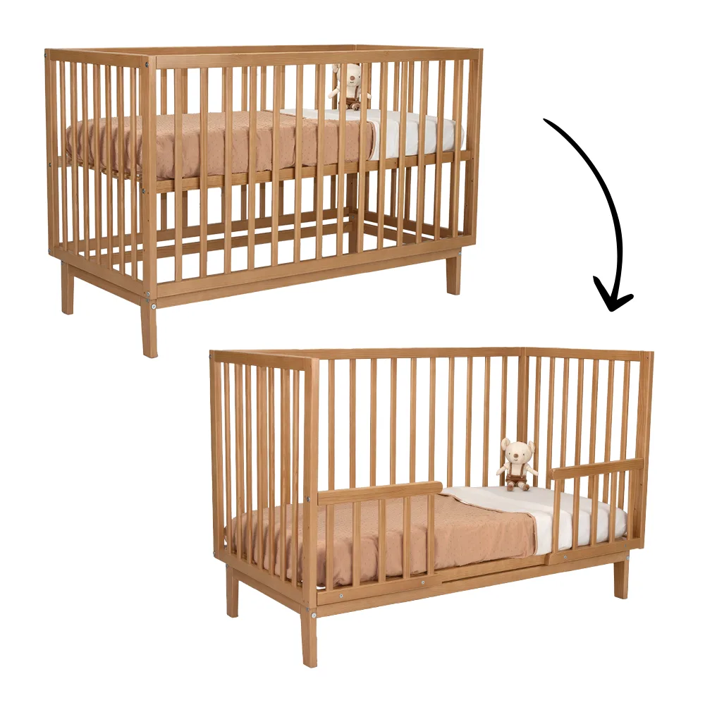 Meegroei Ledikant Novi Lauren 60x120 Beech UINK von Novi Baby – Produktfoto