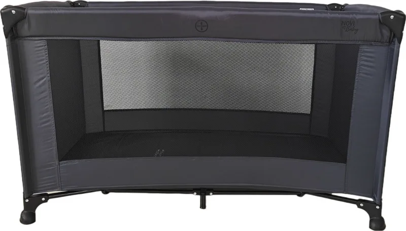 Nicky Campingbed - Reisbed - inclusief transporttas - Grijs van Novi Baby in Dark Grey – productfoto