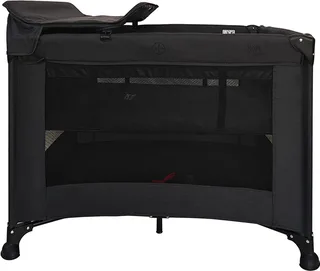 Nolan Luxe Air+ Campingbed/Box - Melange - Compact inklapbaar campingbed - Inclusief transporttas by Novi Baby in Black – product photo 1 of 4