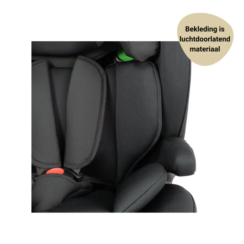 Novi Jules V2 Autostoel 76-150 cm – Groep 1/2/3 – Gordelbevestiging – Verstelbare Hoofdsteun – I-Size by Novi Baby in Black – product photo 3 of 4