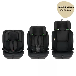 Novi Jules V2 Autostoel 76-150 cm – Groep 1/2/3 – Gordelbevestiging – Verstelbare Hoofdsteun – I-Size by Novi Baby in Black – product photo 2 of 4