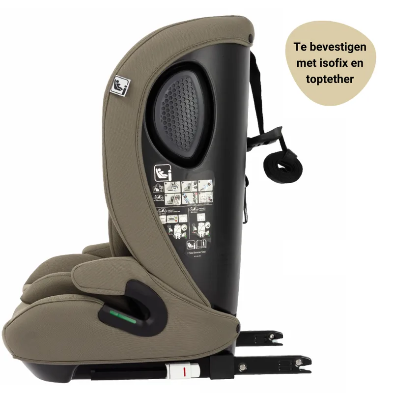 Novi Jules V2 Isofix Autostoel 76-150 cm – Groep 1/2/3 – Isofix + Top Tether – Verstelbare Hoofdsteun – I-Size by Novi Baby in Dark Taupe – product photo 3 of 4