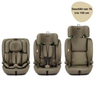 Novi Jules V2 Isofix Autostoel 76-150 cm – Groep 1/2/3 – Isofix + Top Tether – Verstelbare Hoofdsteun – I-Size by Novi Baby in Dark Taupe – product photo 2 of 4