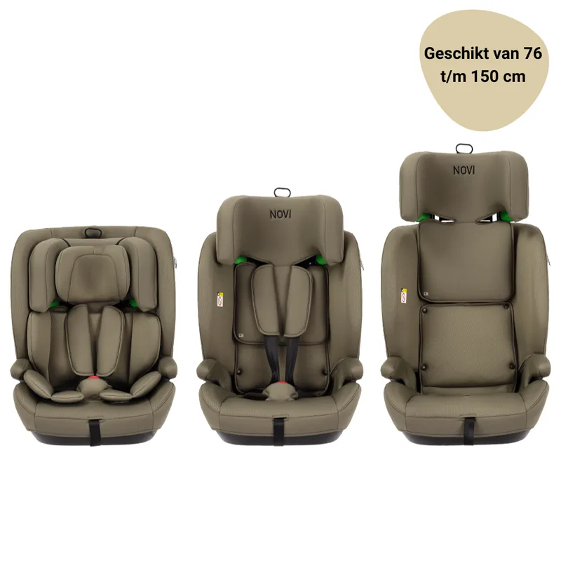 Novi Jules V2 Isofix Autostoel 76-150 cm – Groep 1/2/3 – Isofix + Top Tether – Verstelbare Hoofdsteun – I-Size by Novi Baby in Dark Taupe – product photo 2 of 4