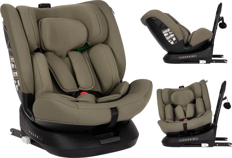 Novi Nathan V2 Premium Autostoel - I-Size - 360 graden draaibaar - 0-150 cm by Novi Baby in Dark Taupe – product photo