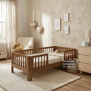 Peuterbed Novi Feline 70x140 Walnut (Ronde Hoek) by Novi Baby – product photo 2 of 4