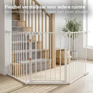 Traphek/Veiligheidshek Novi Power Securesafe Trio White fra Novi Baby – produktbillede 2 af 4