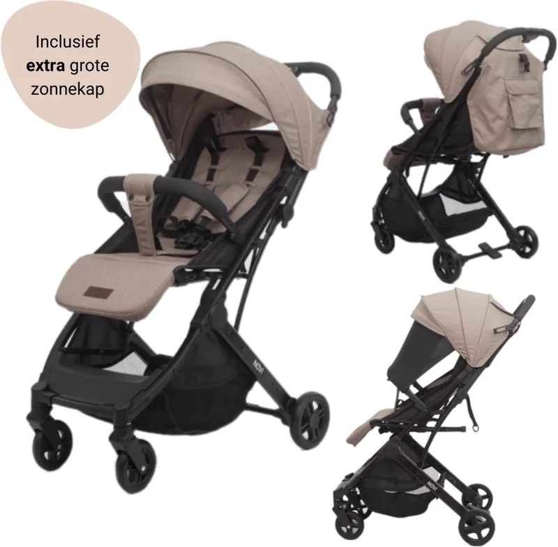 Travel Go Premium Solid Buggy - Geschikt vanaf circa. 6 maanden tot 22 kg - verstelbare rugleuning - Verstelbare voetensteun - Zitting ombouwbaar naar zomerzitje de Novi Baby en Hazel – photo produit