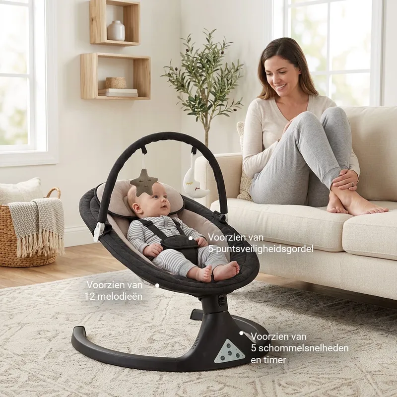 Wipstoel Novi Nola Swing Black Melange/Sand by Novi Baby – product photo 2 of 4