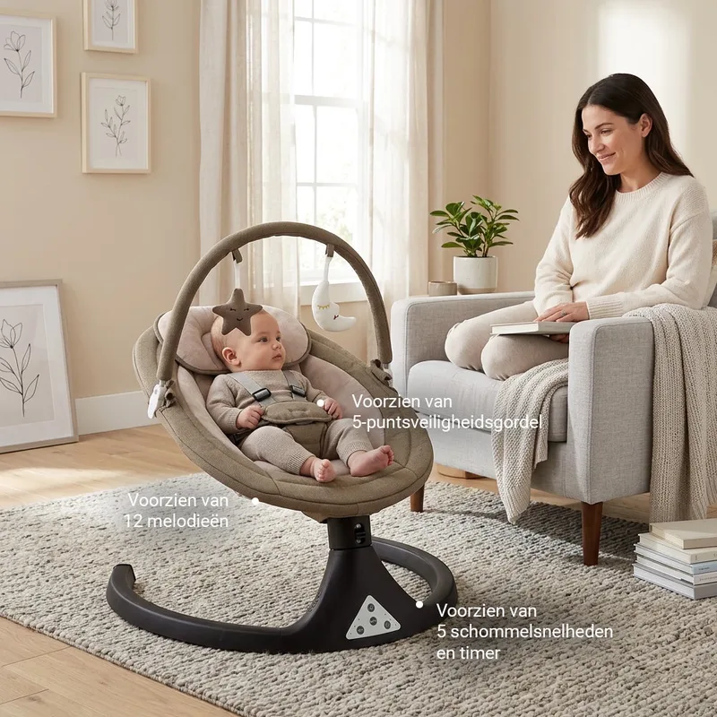 Wipstoel Novi Nola Swing Premium Brilliant Timeless Taupe/Beige by Novi Baby – product photo 2 of 4