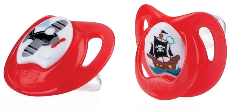 Fopspeen Comfort Orthodontisch 12 Cm 2 Stuks de Nûby en Rouge – photo produit