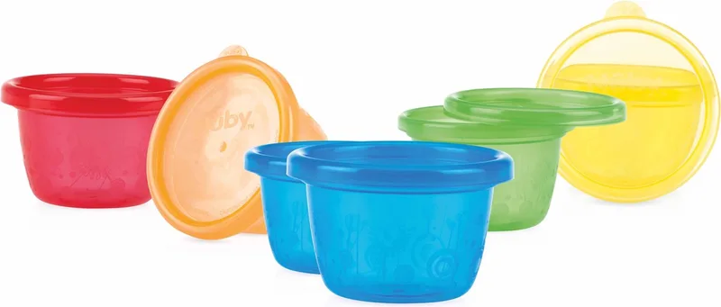 Kommetje met deksel 118ml 6 Stuks van Nûby in Meerkleurig – productfoto