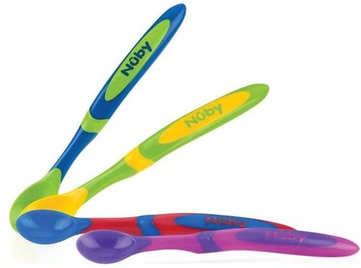 Lepel Met Lange Handgreep 4Stuks de Nûby en Multicolore – photo produit