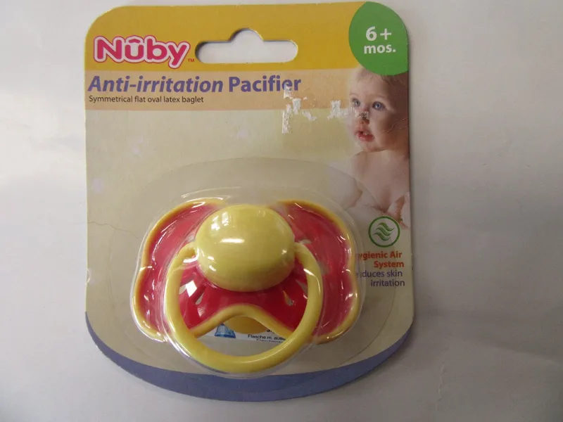 Nuby - 2 Pack - Fopspeen - Rubber - 6+ Maand - Rood met Geel von Nûby in Rot, Gelb – Produktfoto
