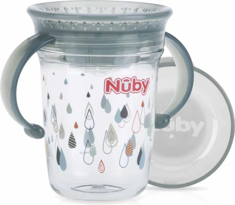Nuby 360º Wonder Beker Met Handvat 240 ml van Nûby in Grijs – productfoto