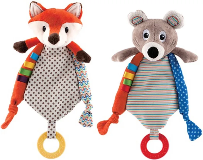 Pluche Knuffel met Bijtring Muis 0m+ van Nûby in Meerkleurig – productfoto
