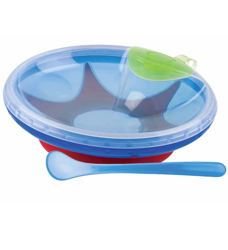 Warmhoudkom m. Lepel - Blauw de Nûby – photo produit
