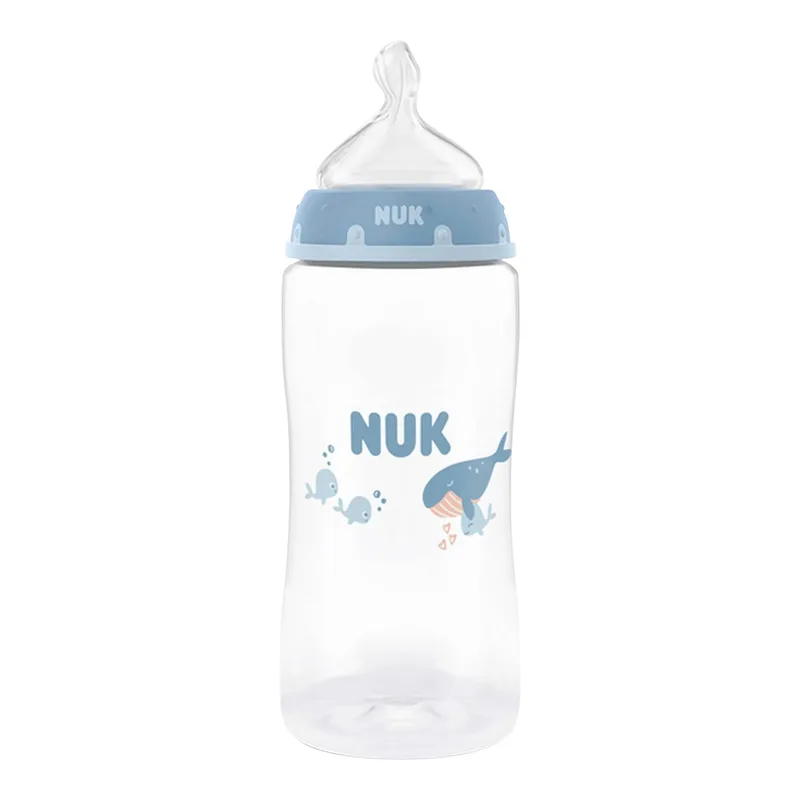 Babyflasche First Choice, 300ml von NUK in Hellblau, 6,6 × 6,6 × 22 mm – Produktfoto