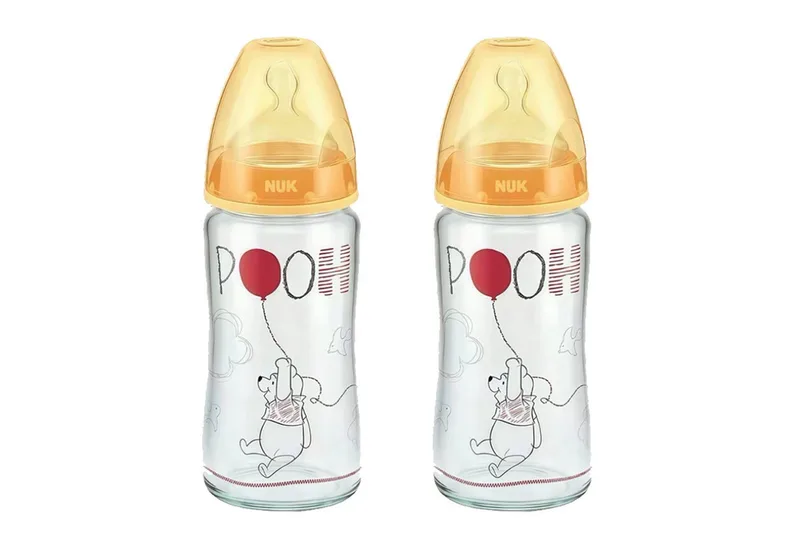 Babyflasche NUK First Choice Babyflasche aus Glas Vorteil set 0+ van NUK in Gelb – productfoto