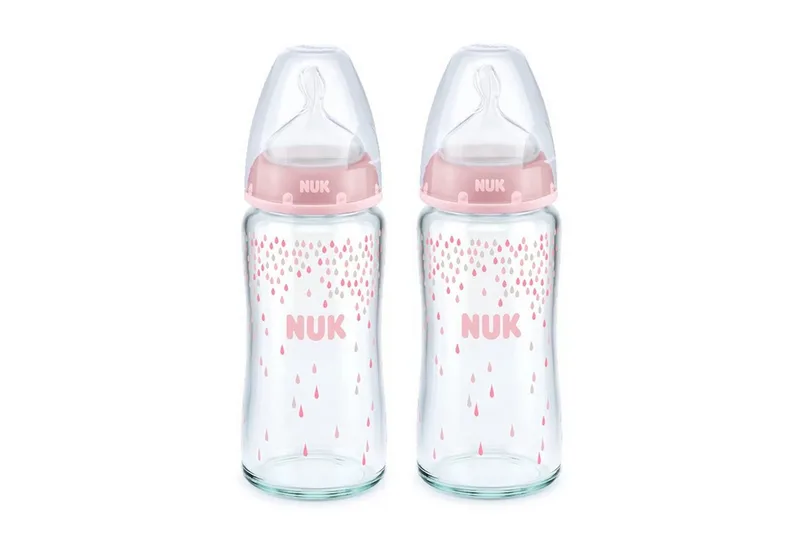 Babyflasche NUK First Choice Babyflasche aus Glas Vorteil set 0+ van NUK in Rosa – productfoto