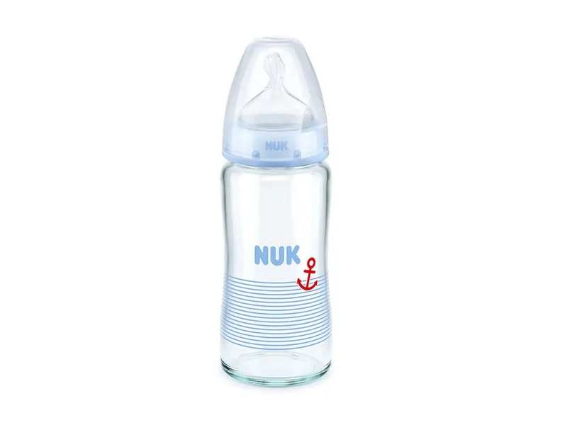 Babyflasche NUK First Choice Babyflasche, Glasflasche 240ml von NUK in Blau – Produktfoto