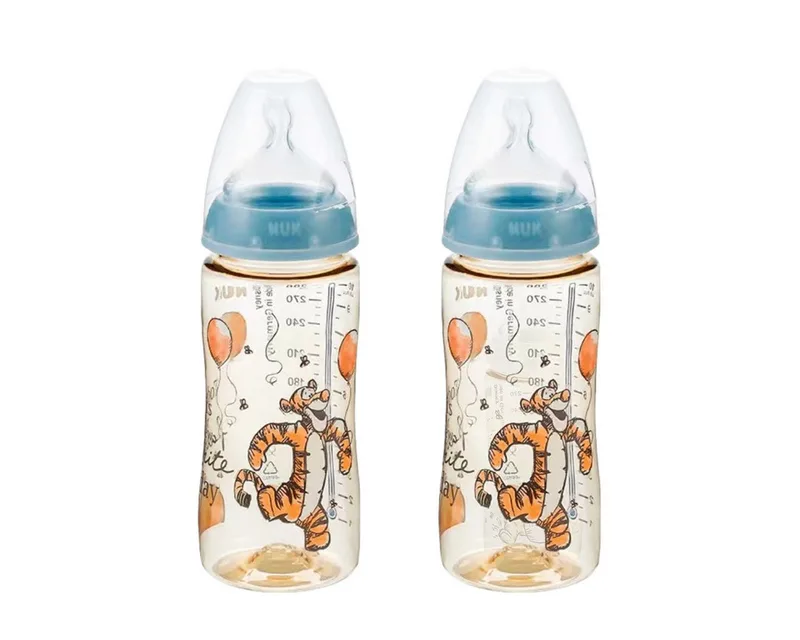 Babyflasche NUK First Choice PPSU Disney Babyflasche Disney 0-6 1M Silikon 300 ml de NUK en Blau – photo produit