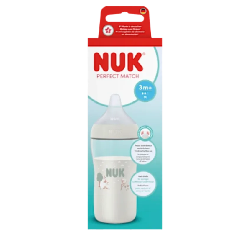 Babyflasche Perfect Match, 260ml van NUK in Meerkleurig, 7,2 × 7,2 × 21,2 mm – productfoto 2 van 2