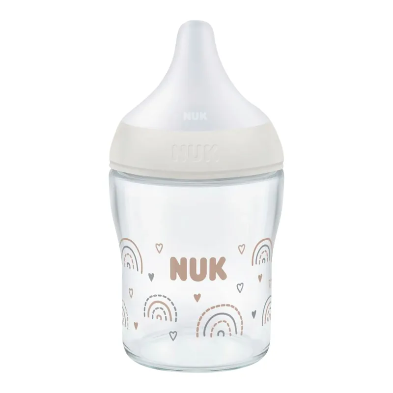 Babyflasche Perfect Match aus Glas, 120ml van NUK in Wit, 7,2 × 7,2 × 17,3 mm – productfoto 1 van 2