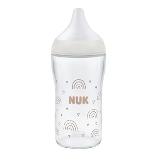 Babyflasche Perfect Match aus Glas, 230ml by NUK in White, 7,2 × 7,2 × 21,2 mm – product photo 1 of 2